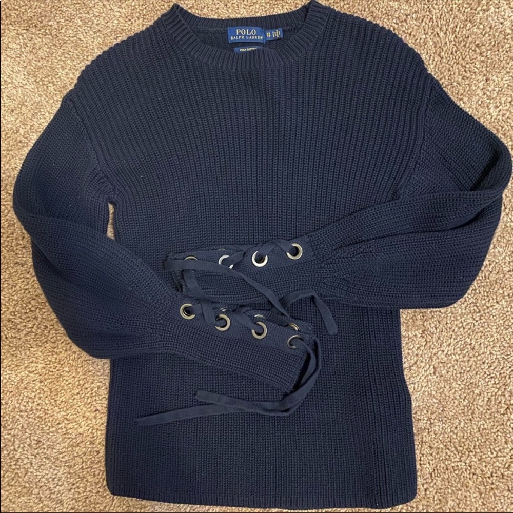Xs navy polo sweater in good condition